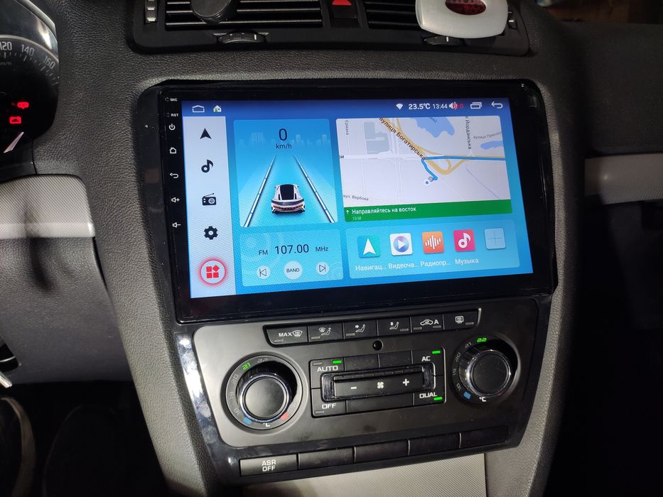 Магнитола CarPlay 4G Sim, Skoda Octavia A5, процессор 8 ядер QLED