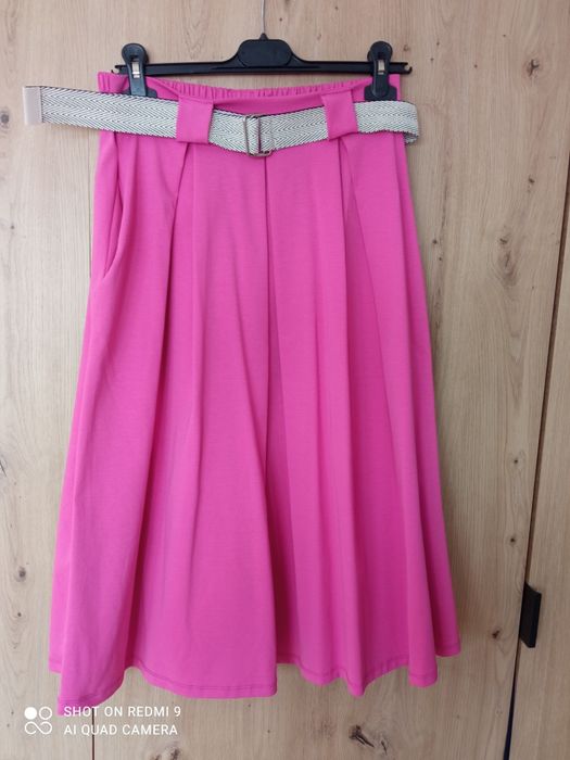 Damska różowa fuksja spódnica midi