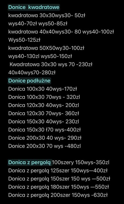 Donice drewniane, donice z drewna, donice ogrodowe