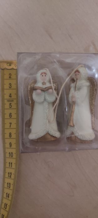 Різдвяна прикраса "Радісна звістка ". Ангели із золостими крилами