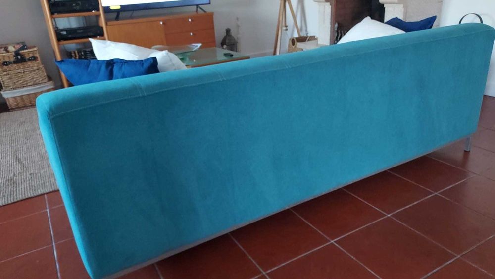 SOFA 3 Lugares Azul Unico
