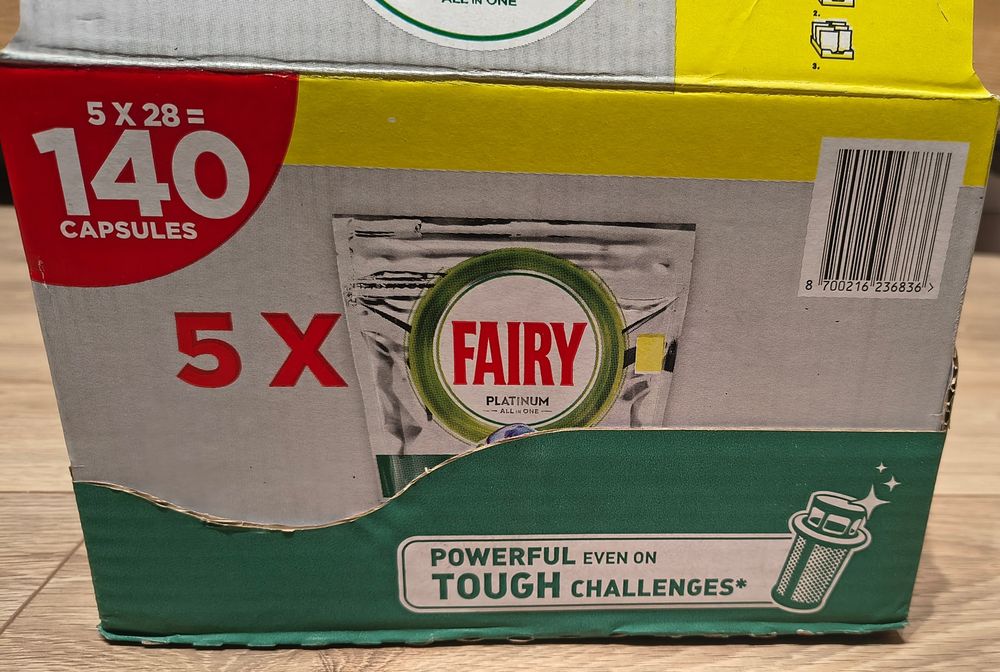 Kapsułki do zmywarki FAIRY Platinum All in One Lemon - 140 szt.