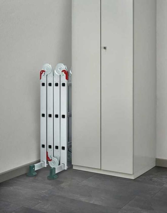 Parkside DRABINA składana 4x3 przegubowa z platformą wys. do 4m NOWA