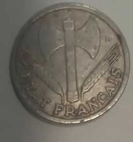 1 Franco 1944 Francisque Estado Francês SPL/FDC em alumínio
