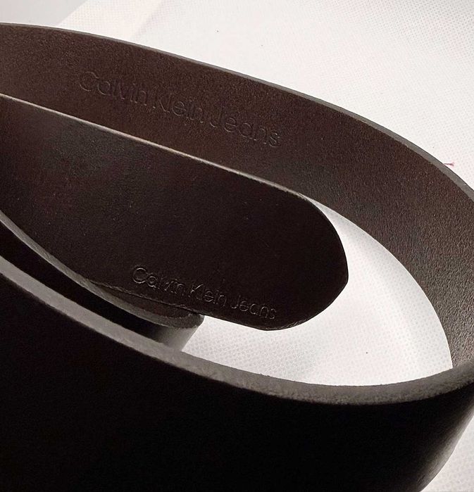 Brązowy skórzany pasek męski Calvin Klein Jeans r. 95