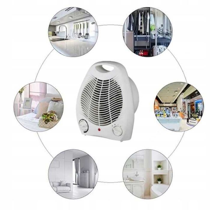 Farelka mocny grzejnik termowentylator elektryczny termostat 2000w piecyk