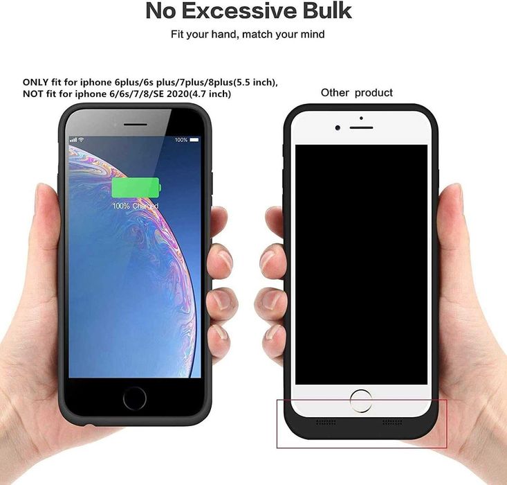 iPosible etui z baterią do iPhone 6/6s/7/8 Plus powerbank 8500mAh case