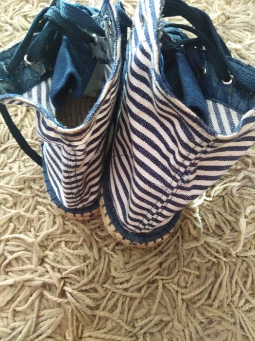 trampki espadryle paski