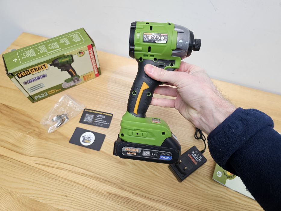 Импакт ProCraft PS22 +Акб+з.у Винтоверт Бесщеточный Гарантия 36мес