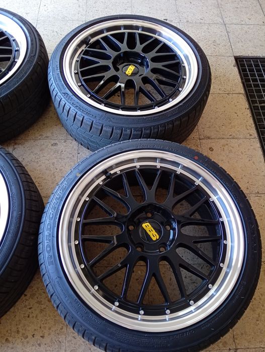 Jantes 18" 5x114.3 (Estilo BBS) c/ Pneus 215/40R18 Quase Novos