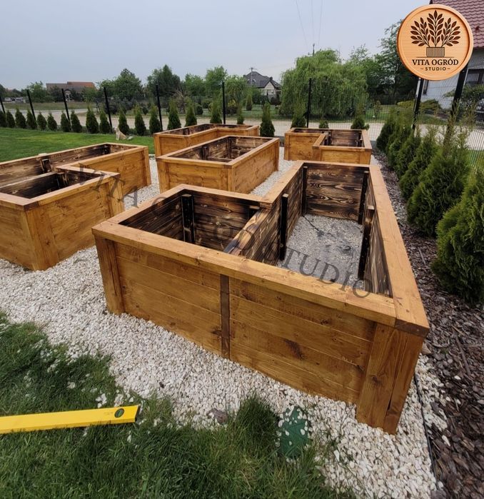 Podwyższone grządki gr. 4,5cm! Warzywnik 200/100/43cm. PREMIUM