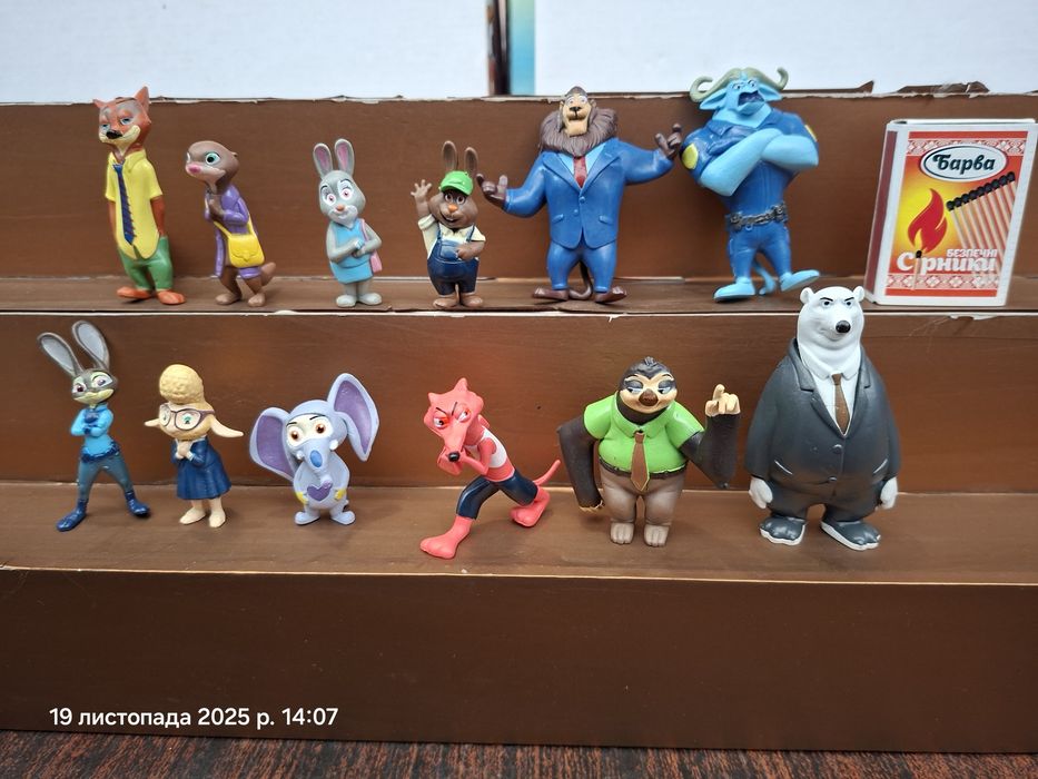 Зверополис набор фигурок 12 шт. Zootopia Джуди Ник Дисней зоотрополіс