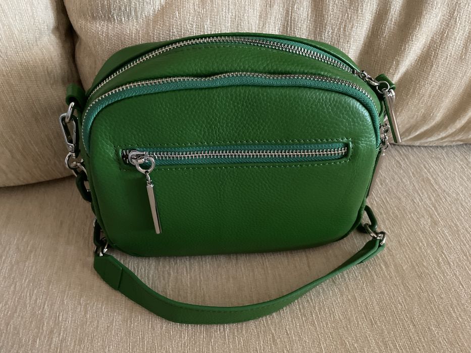 Яскрава крос боді сумка lonza з натуральної шкіри