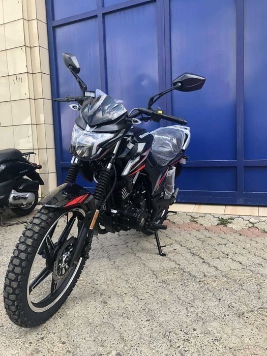 Дорожній Мотоцикл Musstang Чорний Красний Синій