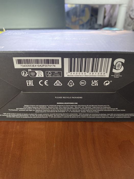 Marshall EMBERTON 2.  Оригинал