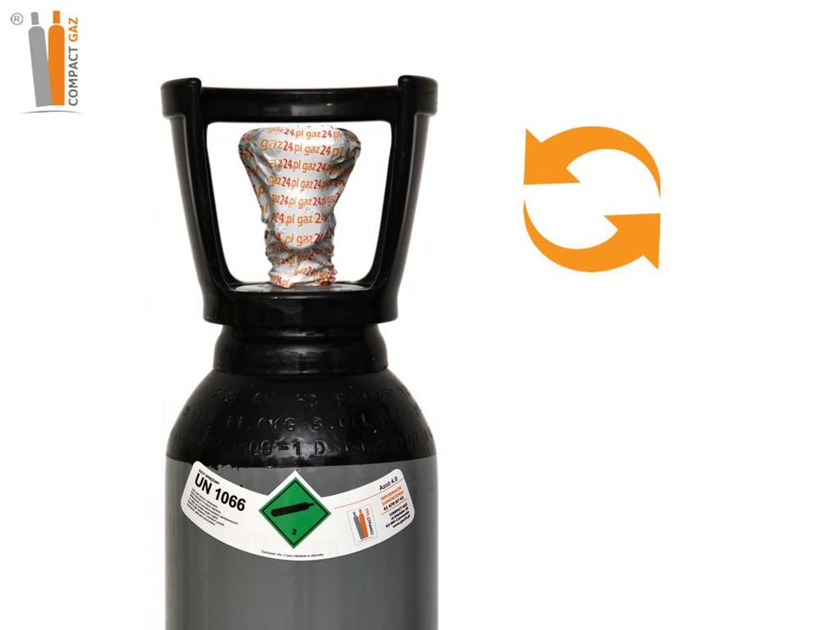 Azot do klimatyzacji, butla, wymiana pustej na pełną - również dowóz