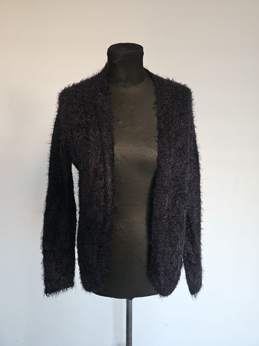Czarny puszysty kardigan Street One 
​Stylowy, czarny kardigan marki S