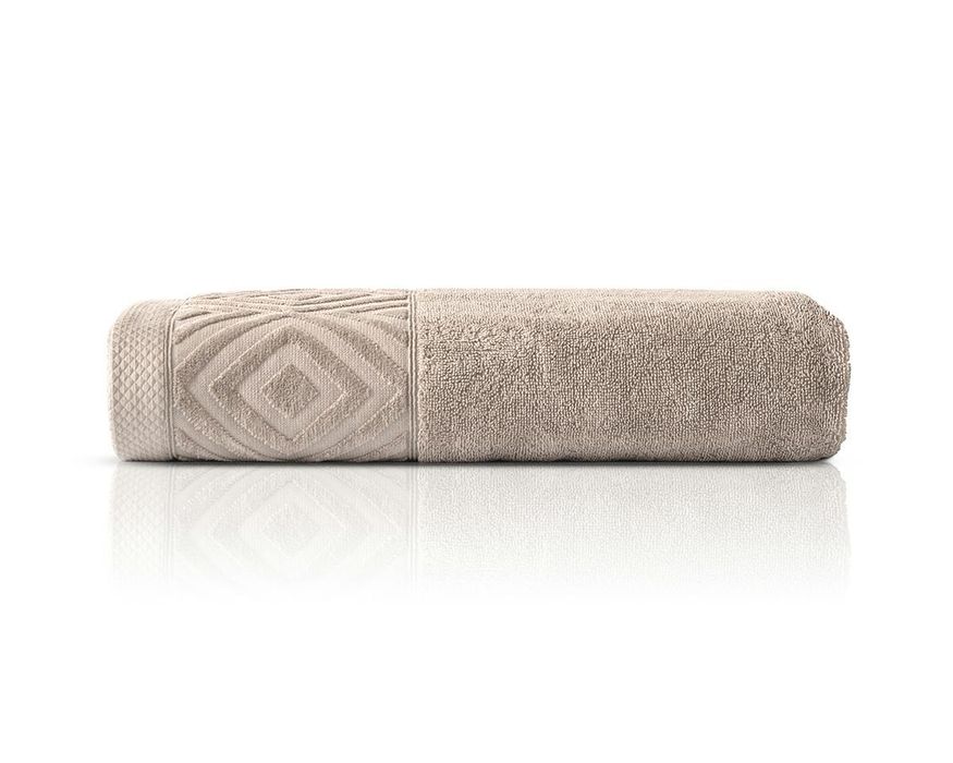 Ręcznik kąpielowy XL Paula 100x150 beżowy jasny bawełniany 550 g/m2