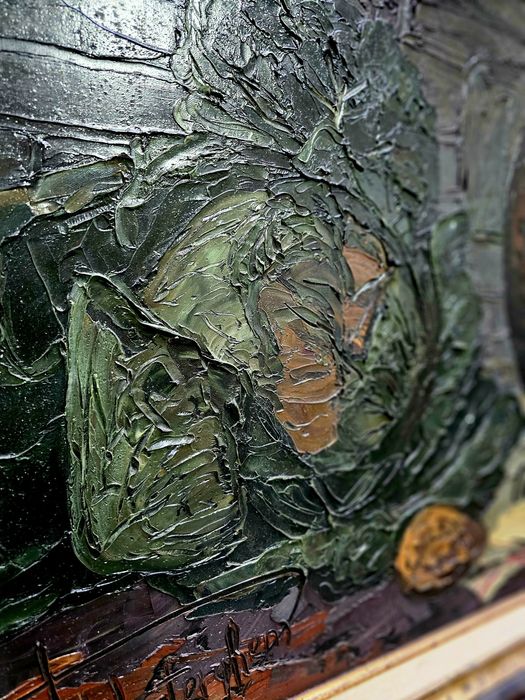 Martwa natura obraz sygnowany na płótnie 105x90  #1482 Stylowy Węgrów
