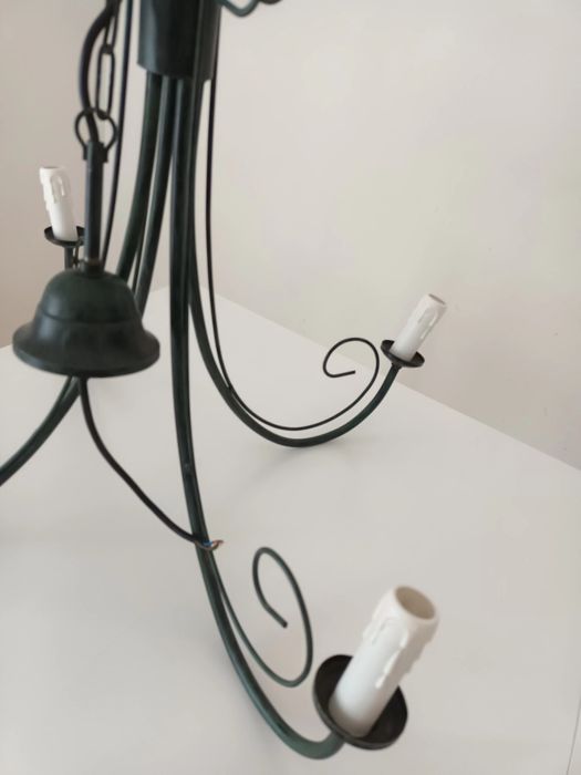 Candeeiro vintage de teto metal envelhecido
