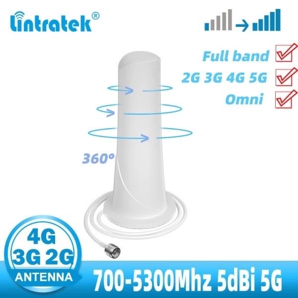 Внутренняя антенна Lintratek 2G 3G 4G 5G 360 °, 700-5300 МГц, 5 дБи