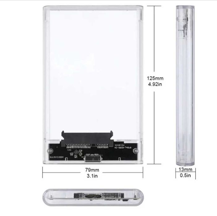Case / Caixa externa cabo USB 3.0 Disco SSD e HDD 2'5" externo Novo