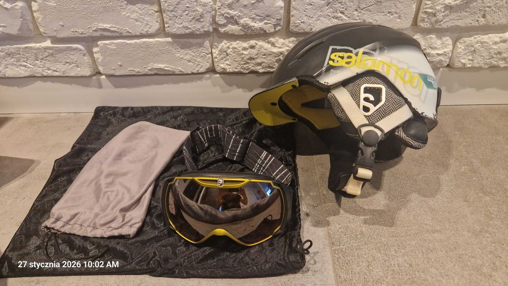 Kask i gogle SALOMON z pokrowcami