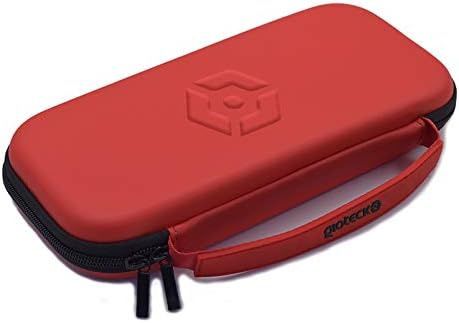 NOVO! Nintendo switch Lite Estojo vermelho c divisórias e acessórios