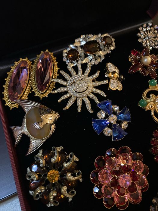 Броши, клипсы, серьги, Винтажная бижутерия из Европы
