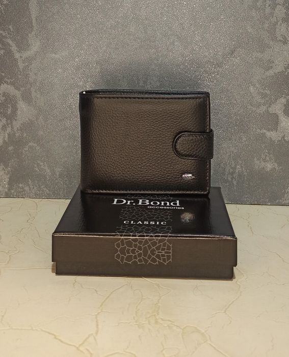 Кошелек мужской кожаный DR. BOND чоловічий шкіряний гаманець