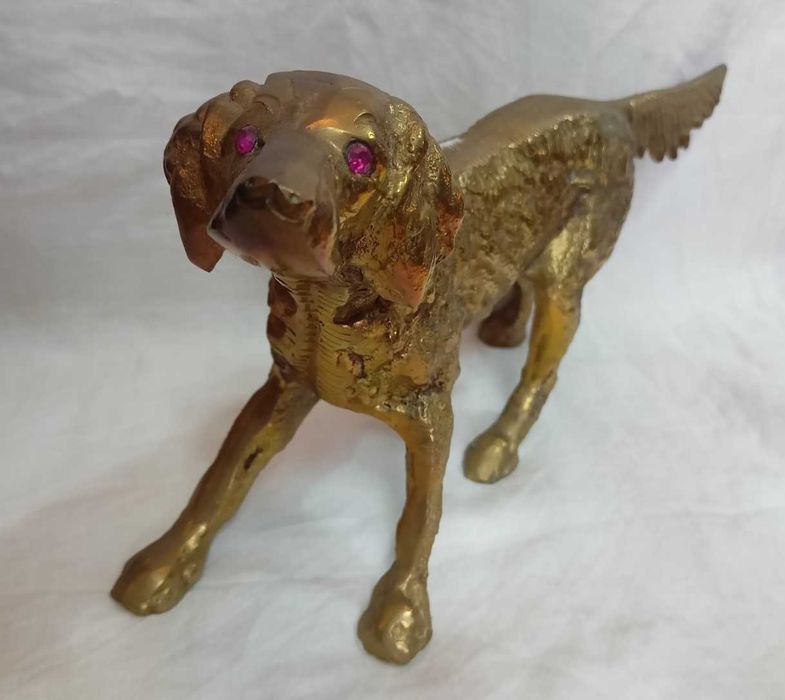Escultura Cão Latão