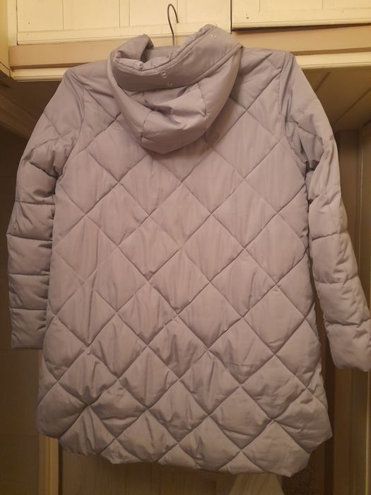 Kurtka jasno szara,gołębia z kapturem,xl
