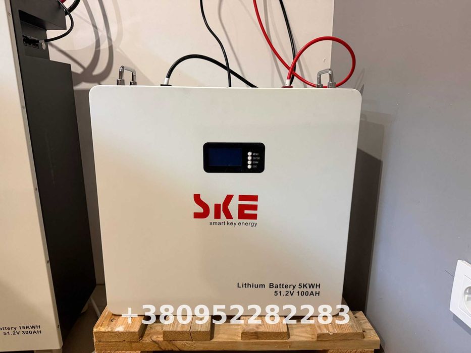 Гібридний інвертор SKE PH21 -6.2 кВт-80 A+ літій-залізо-фосфатна батарея SK-BG5120 5.12 кВт·год