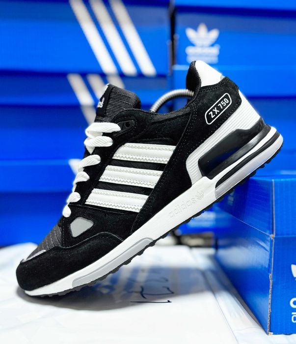 (2220) Кросівки Adidas ZX 750 чорні (41-46) адідас