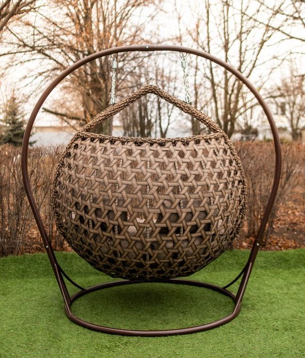 Садовая Качеля KRESLOROTANG. Фабрика. Подвесное кресло из ротанга Дабл