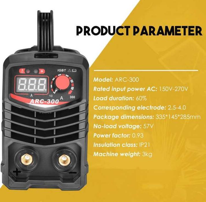 Kit completo Maquina Soldar 300A Portátil 220V