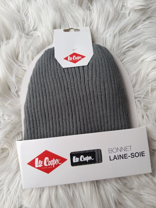 WeŁna nową czapka Lee Cooper za 39 euro zima siwa szara