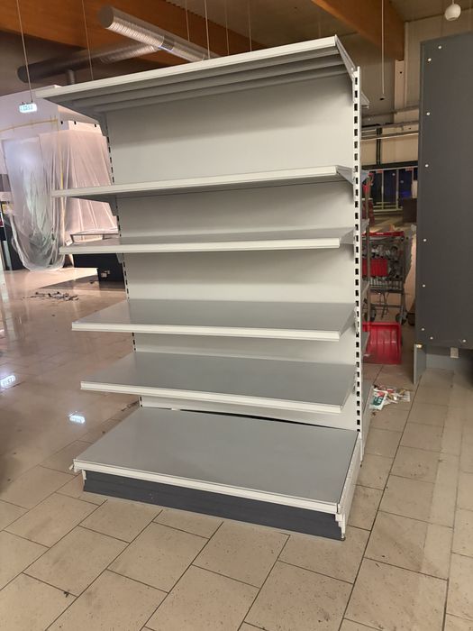 Regał sklepowy magazynowy | Regały Przyścienny + Gondola dwustronny |