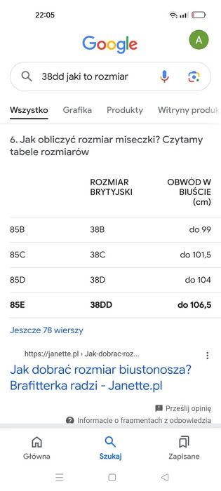 Czarny stanik bez fiszbin miękki 85 E 38 D D nowy
