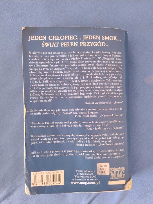 Książka "Eragon" Christopher Paolini