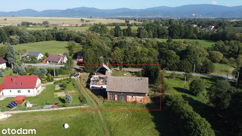 Działka z zabudowaniami 2422 m2 Długopole Górne