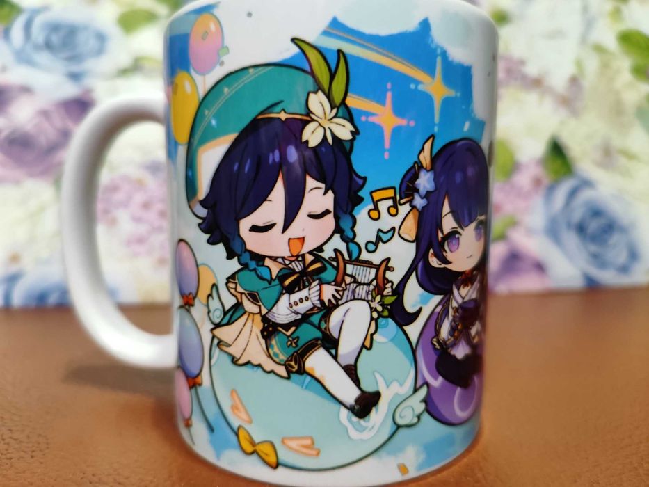 Чашка  genshin impact аніме Фурина Нахіда Венти Райден Чжун Ли