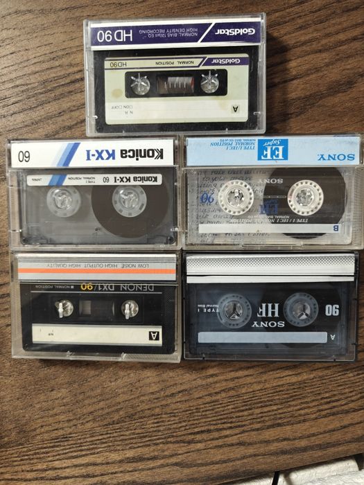 Аудіокасети, касети  BASF, TDK, Denon, Sony