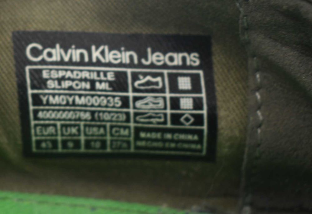 Używane Calvin Klein Jeans Espadryle Espadrille Slipon Ml roz. 43