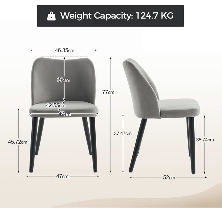 Krzesła do jadalni 2 szt