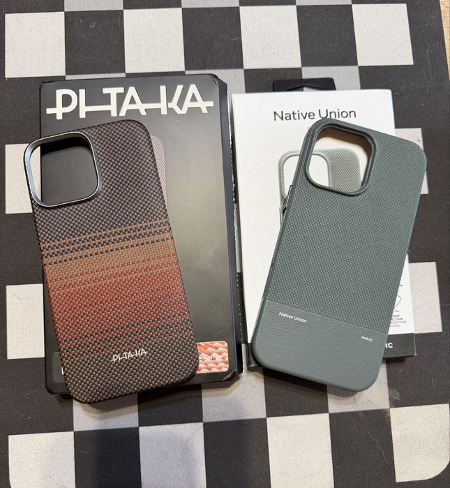 Чохли Pitaka Ultra-Slim Case (PitaTap) for iPhone 16 Pro Max та Native Union