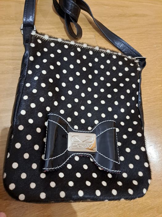 Mala Dona V - Preta com bolas brancas