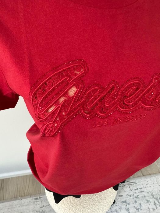 Nowa koszulka T-shirt damski GUESS czerwona M