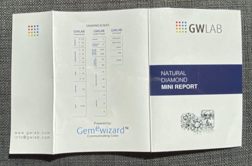 Diament naturalny 0.79 ct Round-G-Si3 GWLAB wycena 2700€