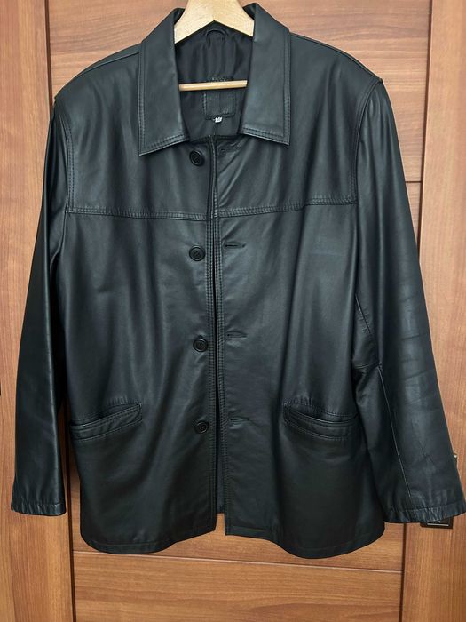 kurtka skórzana czarna męska roz. 50 (L,XL)